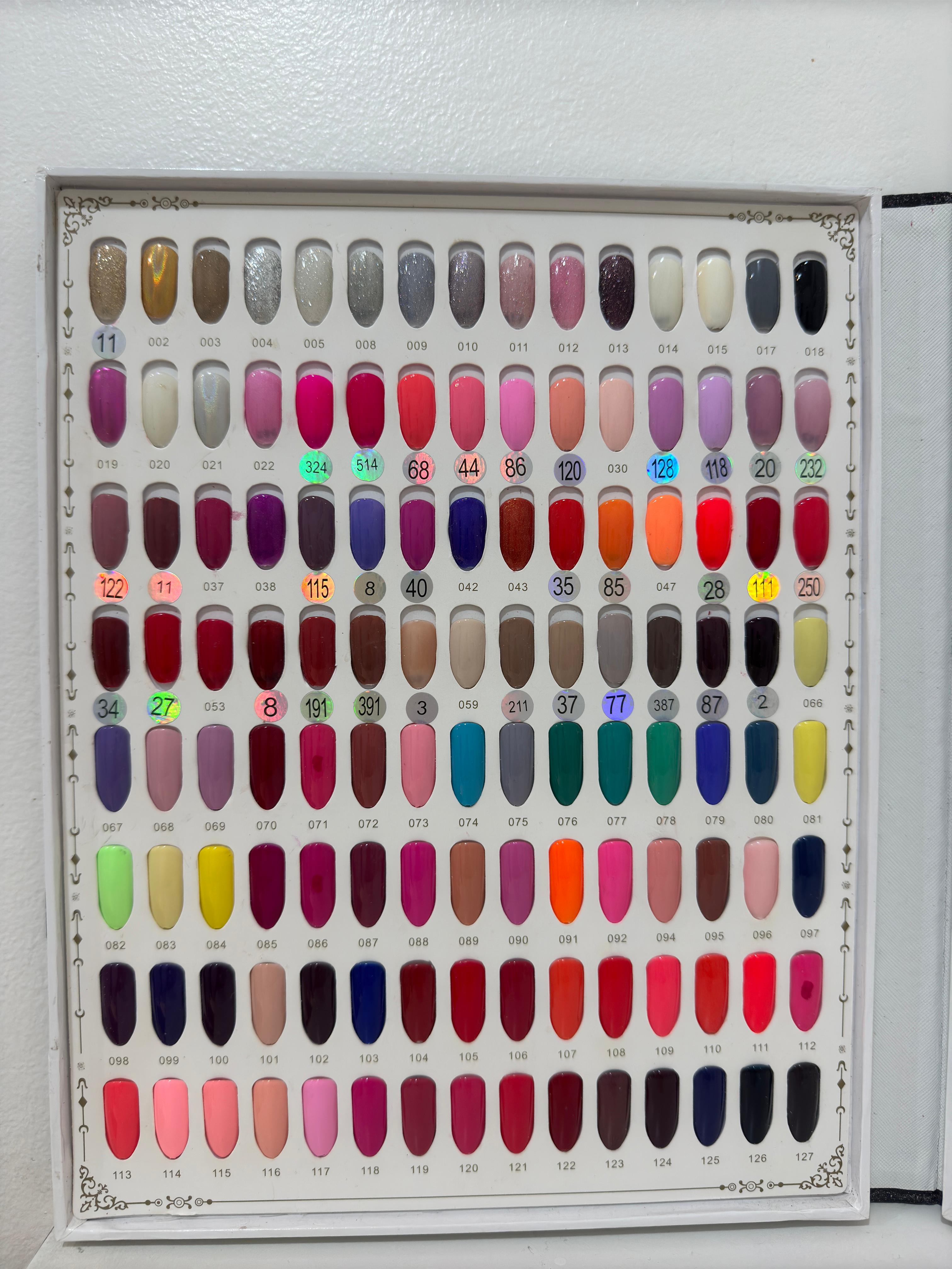 Paleta de colores disponibles